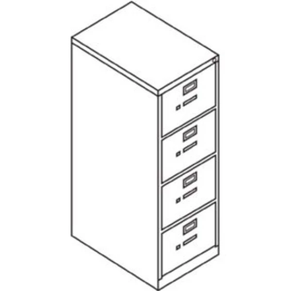 Hon 15" W 4 Drawer File Cabinet, Putty, Letter - Image 4
