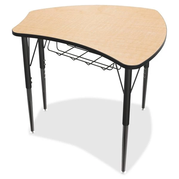 Balt Student Desk, 27 1/4 in D, 28 3/4 in W, Fusion Maple, Black - Image 6