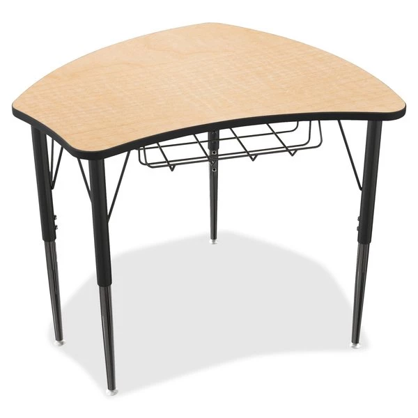 Balt Student Desk, 27 1/4 in D, 28 3/4 in W, Fusion Maple, Black - Image 4