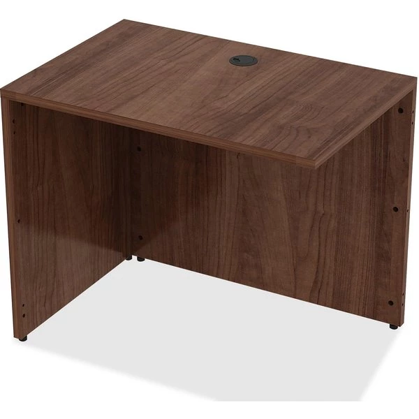 Lorell Desk Return, 24" D, 35" W, 29-1/2" H, Walnut, 3mm PVC (Edge), Metal - Image 7