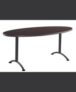 Iceberg Oval ARCâ„¢ Table, Graphite /Silver Leg - 36" x 72" Oval, 36" X 72" X Graphite