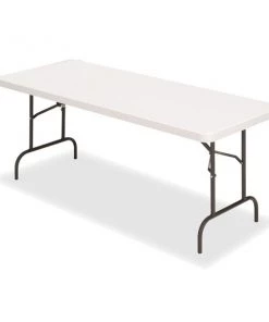 Iceberg Rectangle IndestrucTable® Commercial Folding Table, Platinum Granite - 30" x 96", 30" W, 96" L