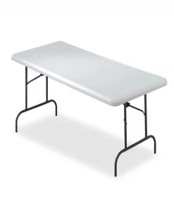 Iceberg Rectangle IndestrucTableÂ® Classic Folding Table, Platinum Granite - 30" x 96", 30" W, 96" L, 29" H
