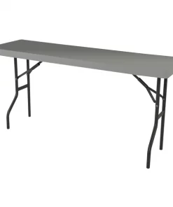 Iceberg Round IndestrucTableÂ® Classic Folding Table, Charcoal - 24" Round, 29" H, Charcoal
