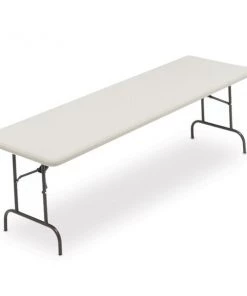 Iceberg Rectangle IndestrucTable® Classic Folding Table, Charcoal - 18" x 72", 18" W, 72" L, 29" H
