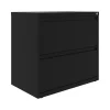 Hirsh 30" W 2 Drawer Lateral 101 File Cabinet, Black