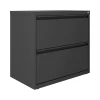 Hirsh 30" W 2 Drawer Lateral 101 File Cabinet, Charcoal
