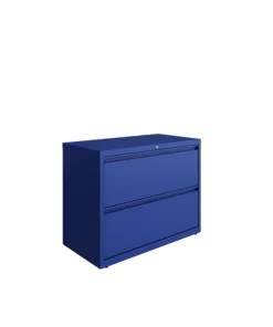 Hirsh 36"W 2 Drawer Lateral File Cabinet, Classic Blue