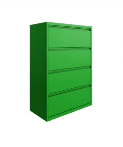 Hirsh 36"W 4 Drawer Lateral File Cabinet, Screamin' Green
