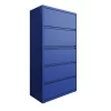 Hirsh 36"W 5 Drawer Lateral File Cabinet, Classic Blue