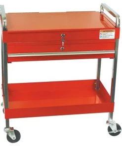 Sunex Â® Tools Service Cart w/ Locking Top and-Drawer, Red