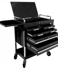 Sunex Â® Tools HD 5-Drawer Service Cart, Black