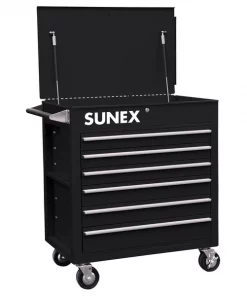 Sunex Â® Tools 6-Drawer Full-Drawer Professional Cart, Black