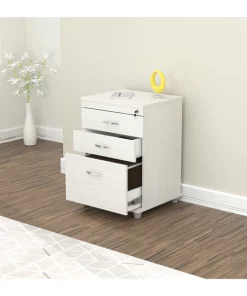Inval File Cabinet 18.66 in W x 15.75 in D x 26.77 in H in Laracina White