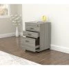 Inval File Cabinet 18.66 in W x 15.75 in D x 26.77 in H in Smoke Oak