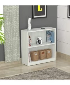 Inval Bookcase 31.5 in. W x 11.75 in. D x 31.5 in. H in White