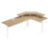 Jamesdar Core L Desk Natural with white legs