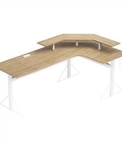 Jamesdar Core L Desk Natural with white legs