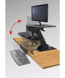 Kantek Inc. Desk Clamp Sit to Stand, Black