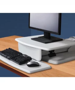 Kantek Inc. Desktop Sit to Stand Computer Workstation w/Base, White