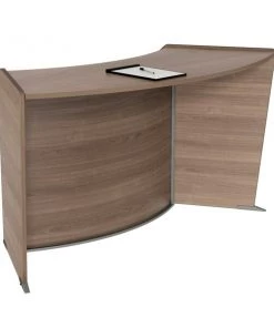 Linea Italia ADA Reception Desk, Wheelchair, Kids, 55”W x 71”D x 30”H, N. Walnut