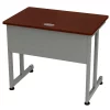 Linea Italia Computer Desk for Small Spaces, 36”W x 24”D x 30”H, Gray/Cherry