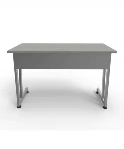 Linea Italia Rectangular Desk, Computer Table, 48”W x 24”D x 30”H, Gray/Ash