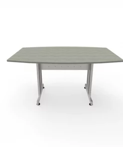 Linea Italia Boat Multipurpose Conference Table, 40" X 60" X 30", Wood Top, Ash