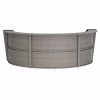 Linea Italia Curved Reception Desk with Counter, 3 Units, 143”W x 71”D, Ash