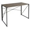 Lumisource Dakota Office Desk in Black with Wood Top