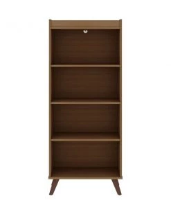 Manhattan Comfort Hampton 4-Tier Bookcase, Maple Cream