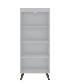 Manhattan Comfort Hampton 4-Tier Bookcase, White