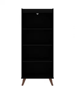 Manhattan Comfort Hampton 4-Tier Bookcase, Black