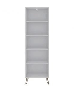 Manhattan Comfort Rockefeller Bookcase 2.0, White