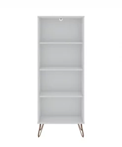 Manhattan Comfort Rockefeller Bookcase 1.0, White