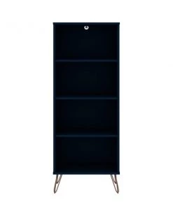 Manhattan Comfort Rockefeller Bookcase 1.0, Tatiana Midnight Blue