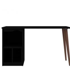 Manhattan Comfort Hampton 53.54 Home Office Desk, Black