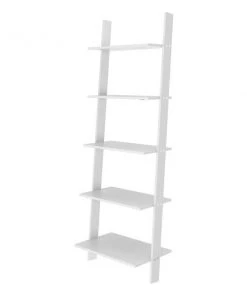 Manhattan Comfort Cooper Ladder Bookcase, White