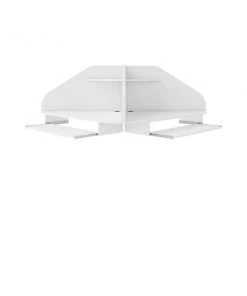 Manhattan Comfort Bradley Floating 2-Piece Cubicle Section Desk, White