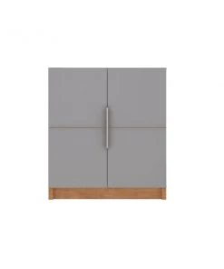 Manhattan Comfort Cornelia Cabinet, Grey/Nature