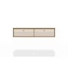 Manhattan Comfort Liberty 42.28 Floating Office Desk, Cinnamon and Off White