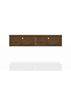 Manhattan Comfort Liberty 42.28 Floating Office Desk, Rustic Brown