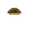 Manhattan Comfort Bradley Floating Corner Desk, Rustic Brown and Yellow