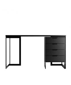 Manhattan Comfort 2-Piece Lexington Desk with Drawers in Black