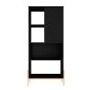 Manhattan Comfort Bowery Bookcase, Black and Oak