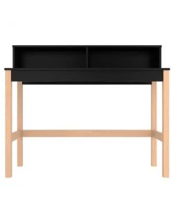 Manhattan Comfort Bowery Desk, Black and Oak
