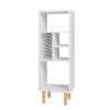 Manhattan Comfort Essex 42.51 Bookcase with 5 Shelves in White and Zebra