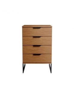 Manhattan Comfort Lexington 4-Drawers for Deskside in Maple Cream