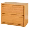 Contemporary 2 Drawer Lateral File in Medium Oak