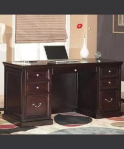 Fulton Double Pedestal Desk in Espresso